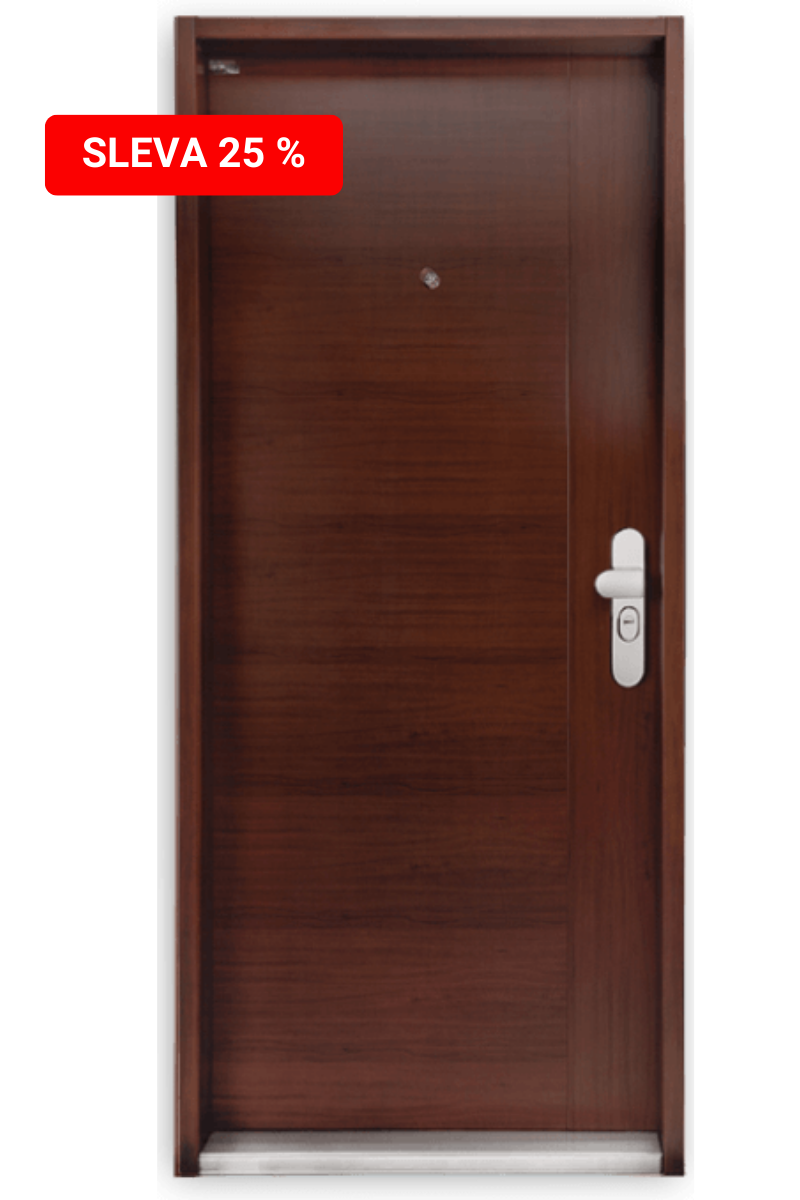 Bezpečnostní dveře v designu ELEGANT v dekoru mahagon