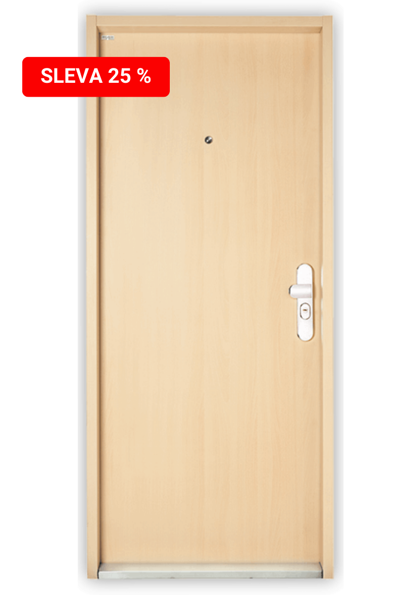 Bezpečnostní dveře v designu HLADKÉ v dekoru javor